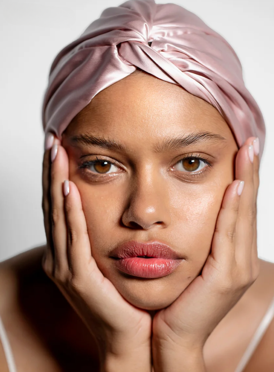 Pink Silk Turban