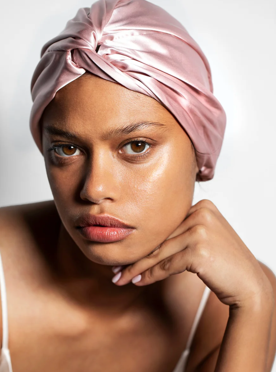 Pink Silk Turban