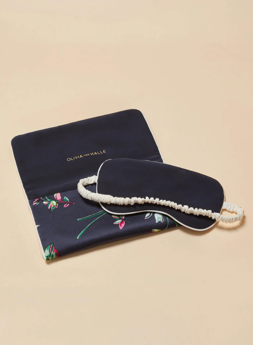 Audrey Madison Navy Floral Eye Mask