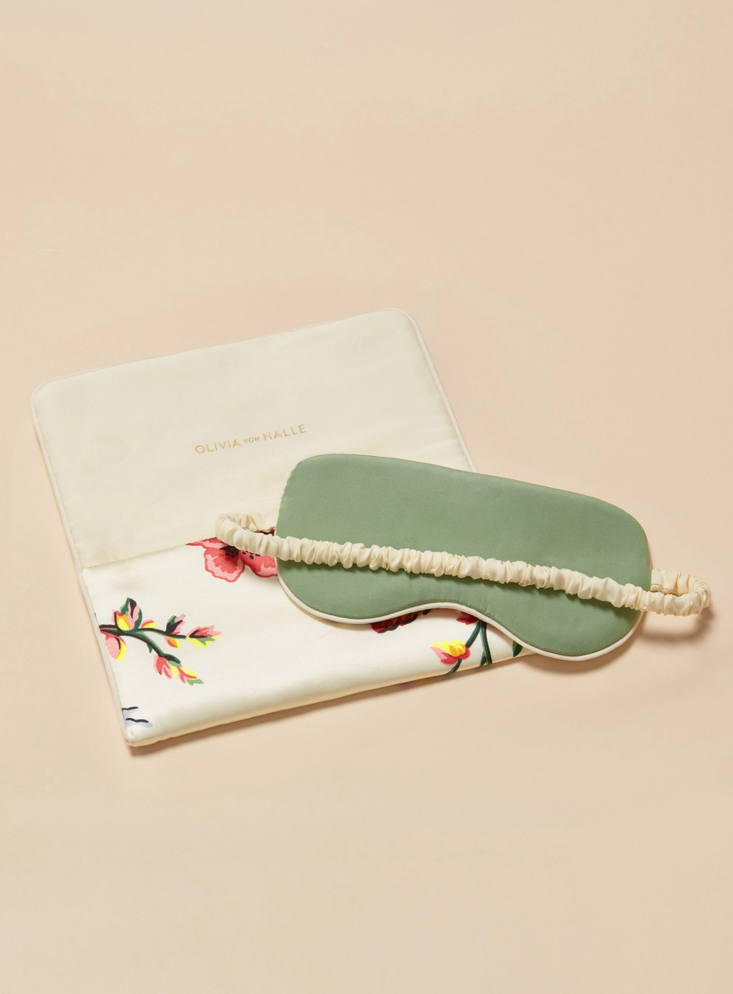 Audrey Maugham Ivory Floral Eye Mask