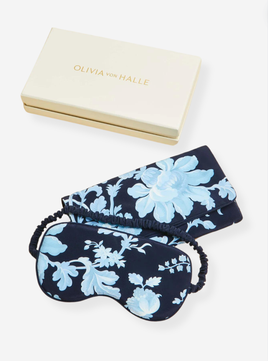 Audrey Alcides Blue Floral Eye Mask