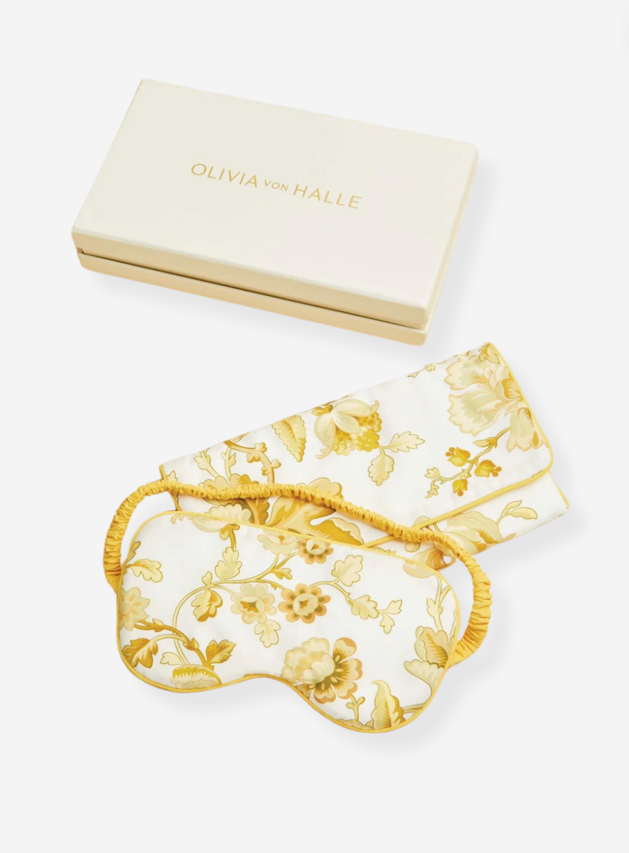 Audrey Aegeus Yellow Floral Eye Mask