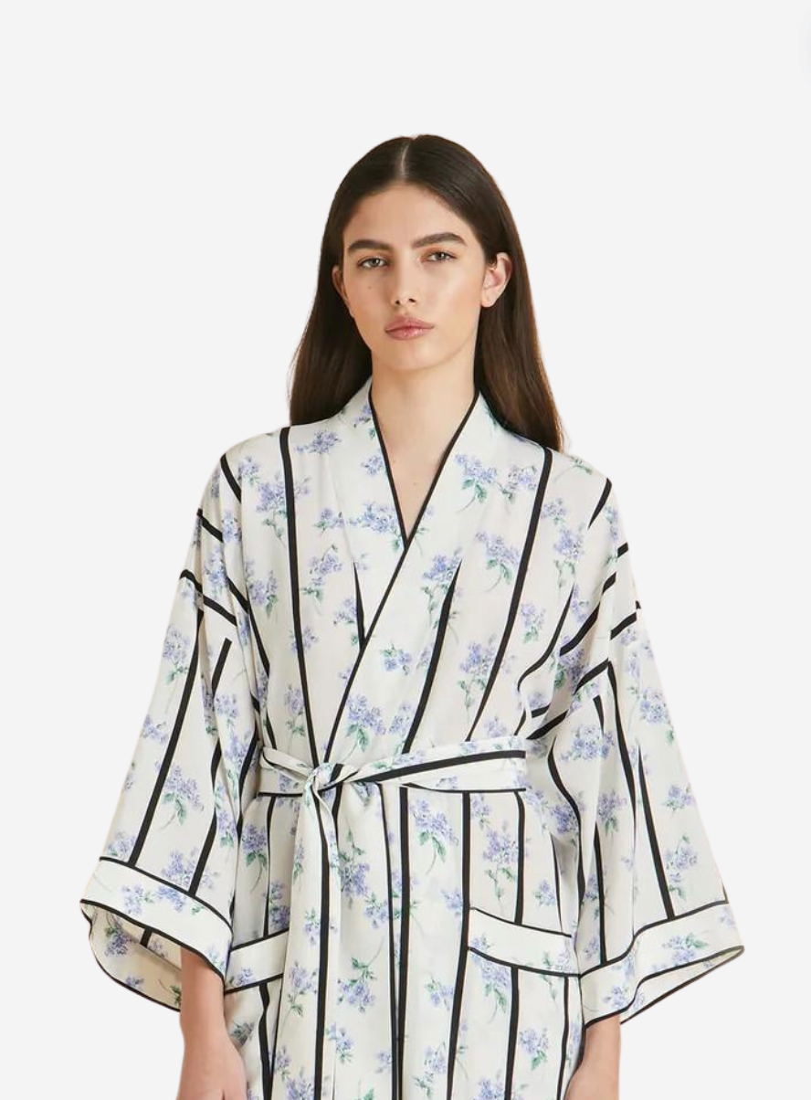 Sabine Hypnos Ivory Stripe Robe