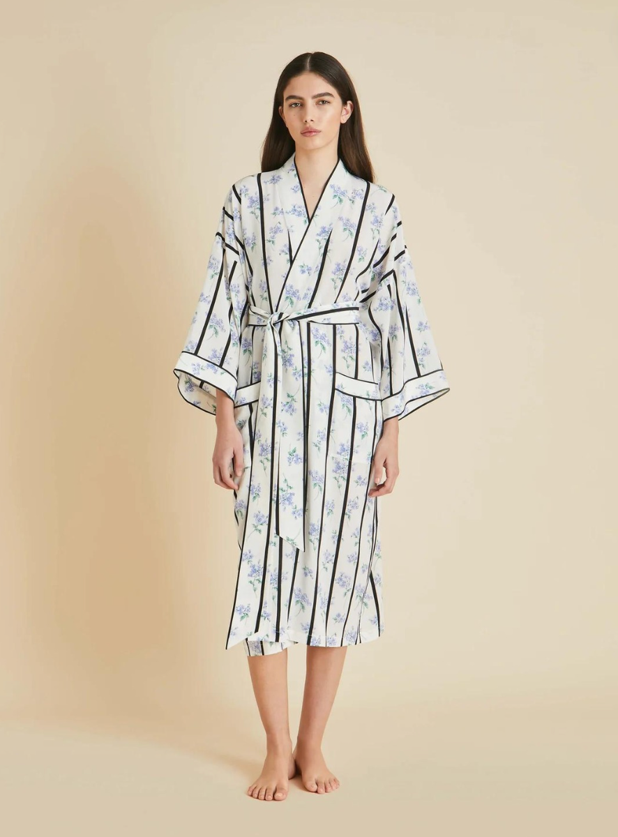 Sabine Hypnos Ivory Stripe Robe