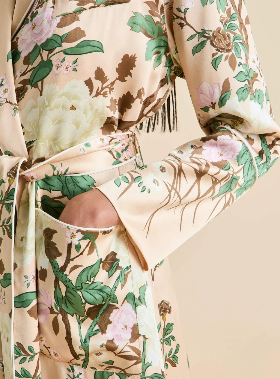 Capability Tirtoff Cream Floral Robe