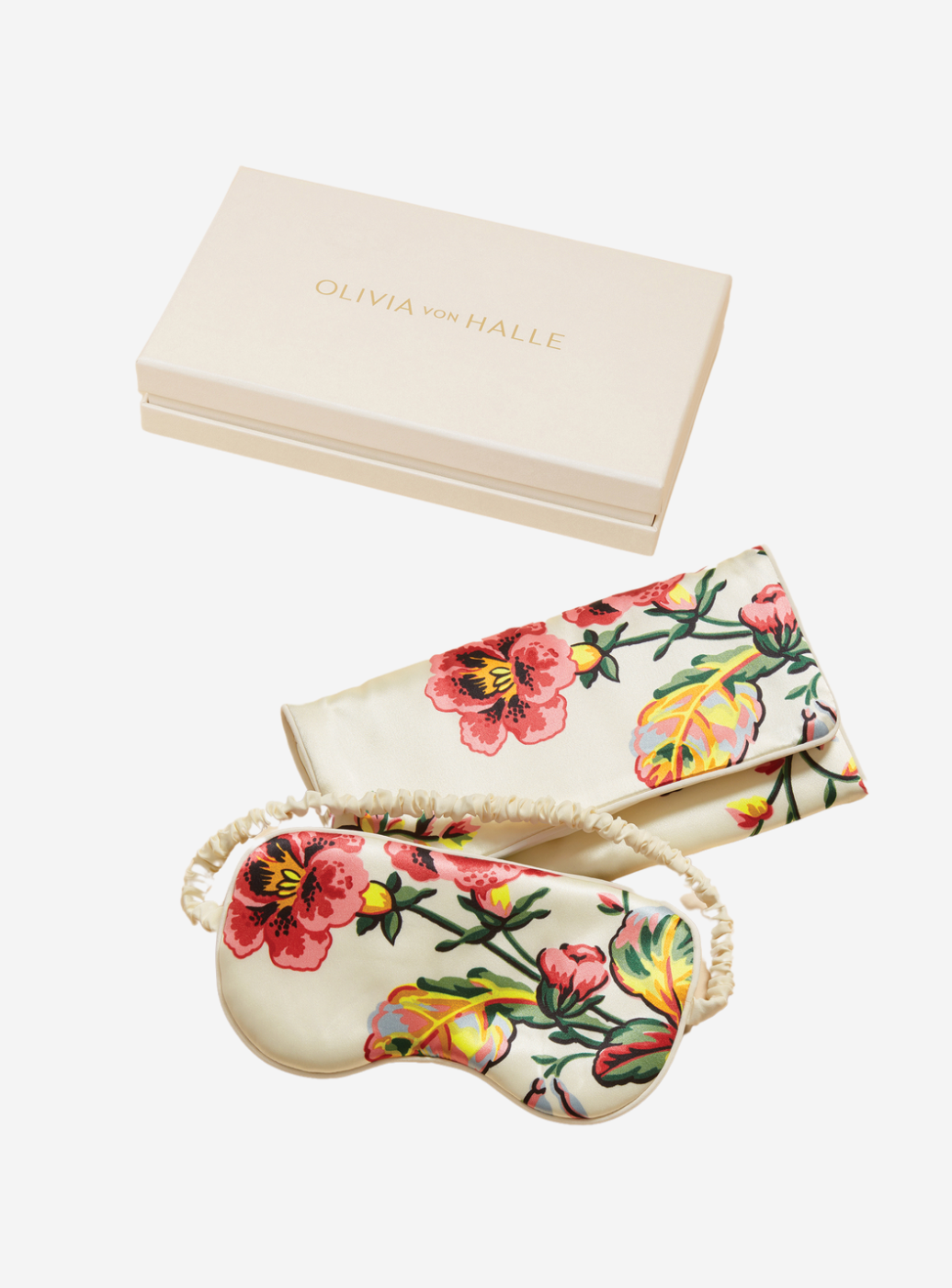 Audrey Maugham Ivory Floral Eye Mask