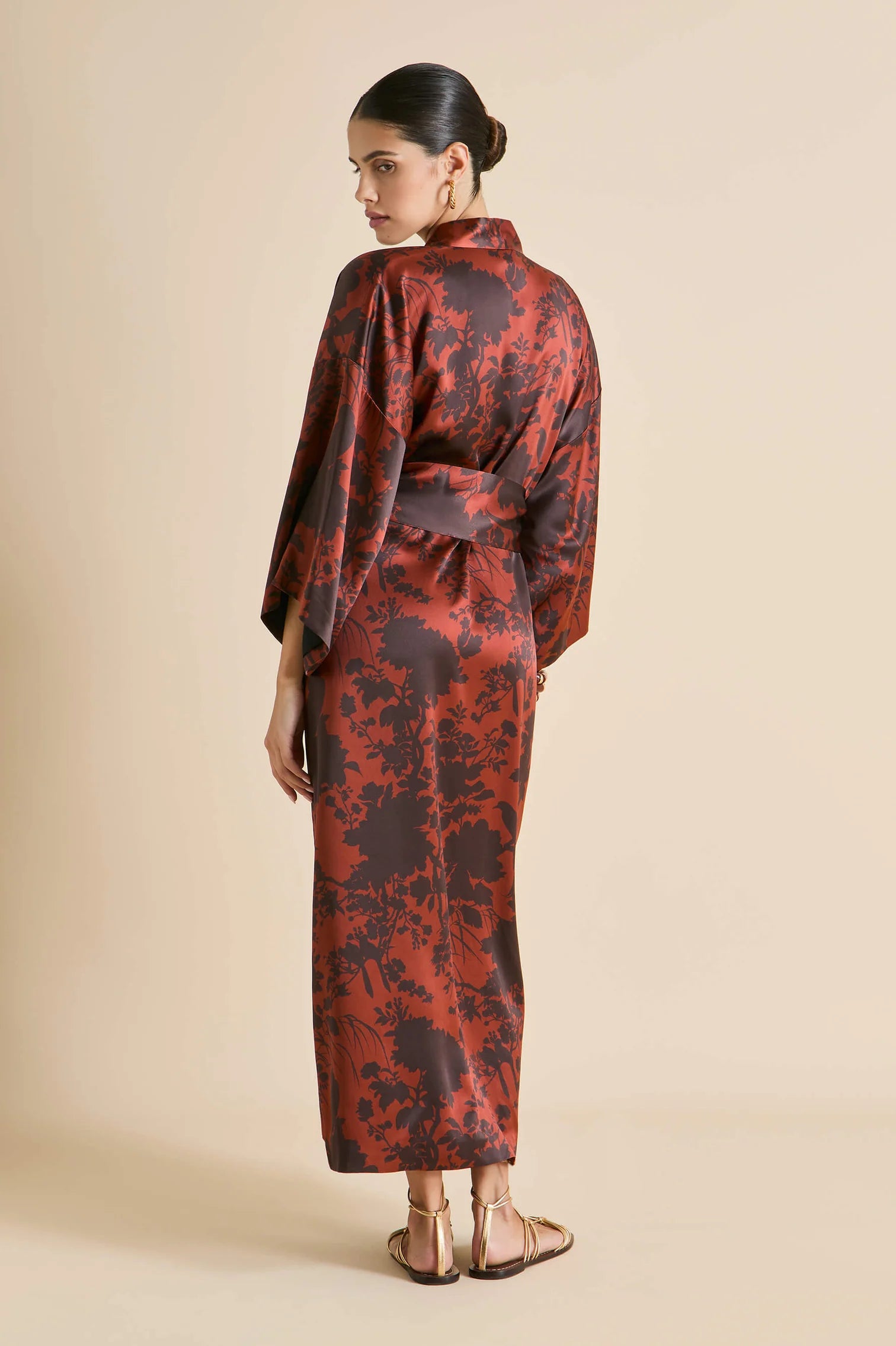 Queenie Lalanne Burgundy Floral Robe