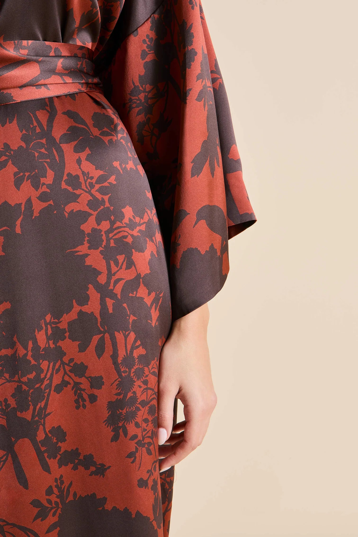 Queenie Lalanne Burgundy Floral Robe